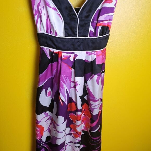 Banana Republic Silk Printed Dress Size 2P - Picture 6 of 12